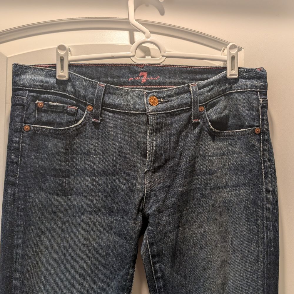 7 For All Mankind Women's Boot Cut Jeans - Dark Blue size 29